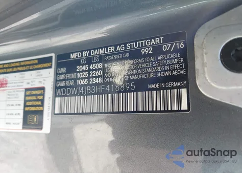 2017 Mercedes-Benz C 300 из США, поврежденный, VIN WDDWJ4JB3HF416895